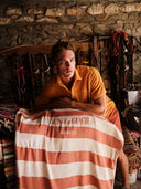 Aegean Stripes Coppertone | Feather Beach Towel