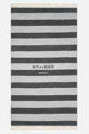 Aegean Stripes Black | Feather Beach Towel - Sun of a Beach