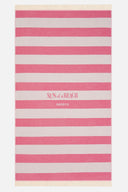 Aegean Stripes Bubblegum | Feather Beach Towel - Sun of a Beach