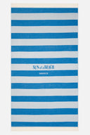 Aegean Stripes Bright Blue | Feather Beach Towel - Sun of a Beach