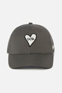 Feta Heart Grey Trucker | Baseball Cap - Sun of a Beach