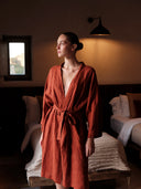 Coppertone Linen | Kimono