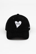 Feta Heart Black Corduroy | Baseball Cap