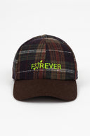 Neon Green Forever Checked Wool | Baseball Cap - Sun of a Beach
