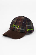 Neon Green Forever Checked Wool | Baseball Cap - Sun of a Beach