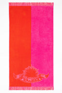 Bicolor Bubblegum Orange | Velvet Beach Towel - Sun of a Beach