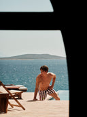 St Tropez Eye | Mid-Length Mens' Swim Shorts