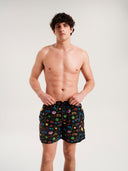 The Sun of a Beach Universe Black | Mid-Length Mens' Swim Shorts