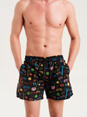 The Sun of a Beach Universe Black | Mid-Length Mens' Swim Shorts