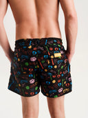 The Sun of a Beach Universe Black | Mid-Length Mens' Swim Shorts