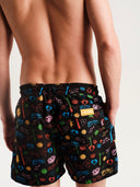 The Sun of a Beach Universe Black | Mid-Length Mens' Swim Shorts