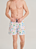 The Sun of a Beach Universe | Mid-Length Mens' Swim Shorts