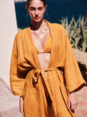 Sunflower Linen | Kimono