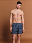 Tinos Navy | Mid-Length Mens' Swim Shorts