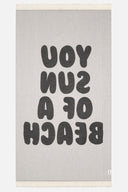You Sun of a Beach Black | Feather Beach Towel - Sun of a Beach
