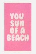 You Sun of a Beach Bubblegum | Feather Beach Towel - Sun of a Beach