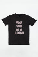 You Sun of a Beach Rainbow Glitter SW Black | T-Shirt - Sun of a Beach