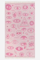 Electric Eyes Bubblegum | Feather Beach Towel - Sun of a Beach