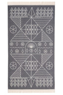 CL Feather Beach Towel Tinos Grey | Feather Beach Towel