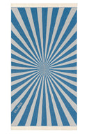 Sunburst Bright Blue | Feather Beach Towel - Sun of a Beach